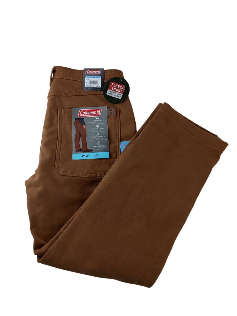 Coleman Men's Pants Fleece Lined Tear Resistant Stretch Utility Pant 32 x 30 Tof - Picture 4 of 7